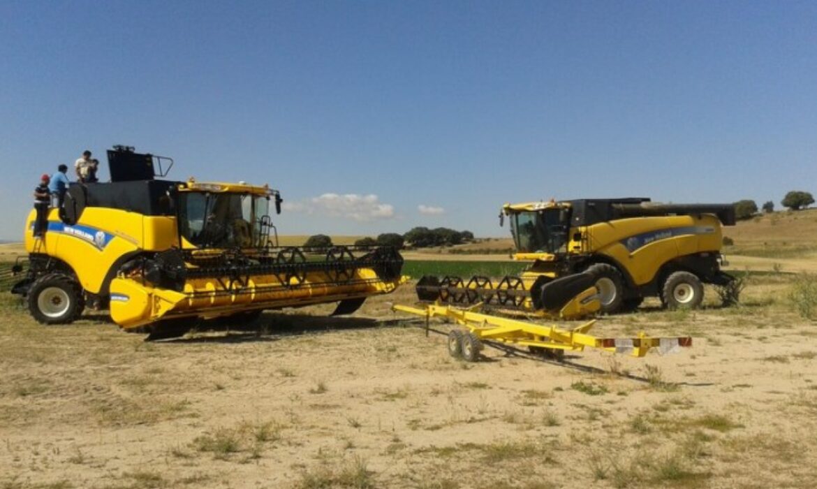 Demostración y test cosechadora New Holland CX8070 Elevation 2014.